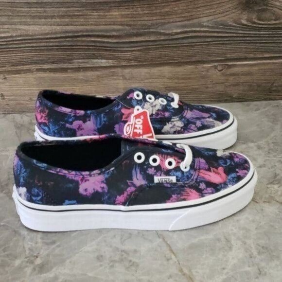 New Vans Womens Authentic Floral Sneakers Size 7.5 Boho Skater Fairy Grunge - Picture 5 of 9